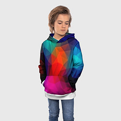 Толстовка-худи детская Abstraction, цвет: 3D-белый — фото 2
