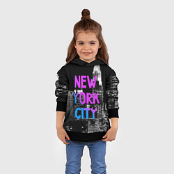 Толстовка-худи детская Flur NYC, цвет: 3D-черный — фото 2