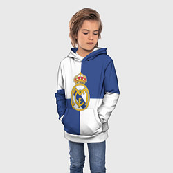 Толстовка-худи детская Real Madrid: Blue style, цвет: 3D-белый — фото 2