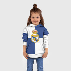 Толстовка-худи детская Real Madrid: Blue style, цвет: 3D-белый — фото 2