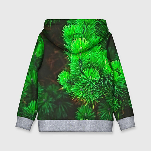 Детская толстовка Зелёная ель / 3D-Меланж – фото 2