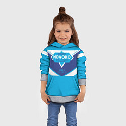 Толстовка-худи детская Молоко сгущеное, цвет: 3D-меланж — фото 2