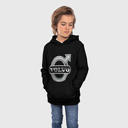 Толстовка-худи детская Volvo Concern - logo, цвет: 3D-черный — фото 2