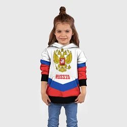 Толстовка-худи детская Russia Hockey Team, цвет: 3D-черный — фото 2