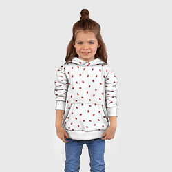 Толстовка-худи детская Божьи коровки, цвет: 3D-белый — фото 2