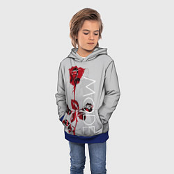 Толстовка-худи детская Depeche Mode: Red Rose, цвет: 3D-синий — фото 2