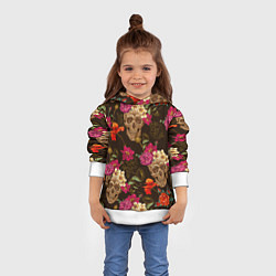 Толстовка-худи детская Черепа, цвет: 3D-белый — фото 2