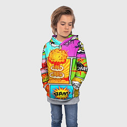 Толстовка-худи детская Pop Art, цвет: 3D-меланж — фото 2
