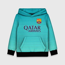 Толстовка-худи детская Barcelona FC: Aqua, цвет: 3D-черный