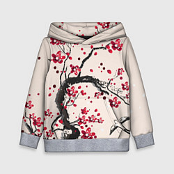 Толстовка-худи детская Сакура, цвет: 3D-меланж