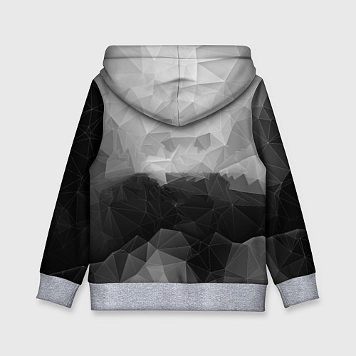 Детская толстовка Polygon gray / 3D-Меланж – фото 2