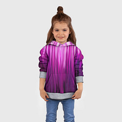 Толстовка-худи детская Фиолетово-черные краски, цвет: 3D-меланж — фото 2
