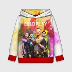 Толстовка-худи детская Coldplay, цвет: 3D-красный