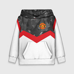 Толстовка-худи детская Man United FC: Grey Polygons, цвет: 3D-белый