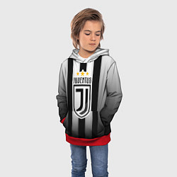 Толстовка-худи детская Juventus FC: New logo, цвет: 3D-красный — фото 2