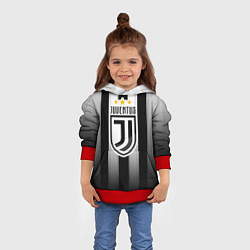 Толстовка-худи детская Juventus FC: New logo, цвет: 3D-красный — фото 2