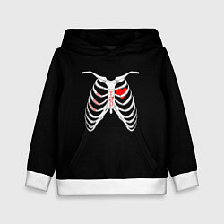 Толстовка-худи детская TOP Skeleton, цвет: 3D-белый