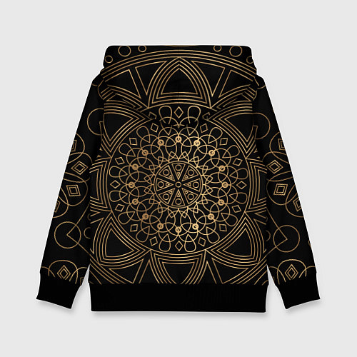 Детская толстовка Золотая мандала / 3D-Черный – фото 2