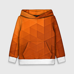 Толстовка-худи детская Orange abstraction, цвет: 3D-белый