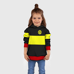 Толстовка-худи детская Borussia 2018 Black and Yellow, цвет: 3D-красный — фото 2
