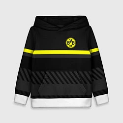 Толстовка-худи детская FC Borussia 2018 Original #3, цвет: 3D-белый