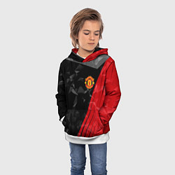 Толстовка-худи детская FC Manchester United: Abstract, цвет: 3D-белый — фото 2