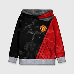 Толстовка-худи детская FC Manchester United: Abstract, цвет: 3D-меланж