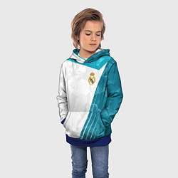 Толстовка-худи детская FC Real Madrid: Abstract, цвет: 3D-синий — фото 2