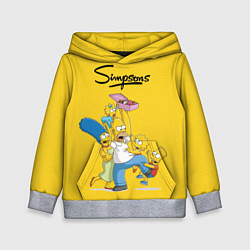 Толстовка-худи детская Simpsons Family, цвет: 3D-меланж