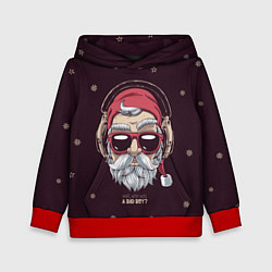 Толстовка-худи детская Who was a bad boy?, цвет: 3D-красный