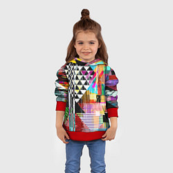 Толстовка-худи детская RGB Geometry, цвет: 3D-красный — фото 2