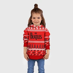 Толстовка-худи детская The Beatles: New Year, цвет: 3D-красный — фото 2