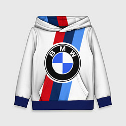 Толстовка-худи детская BMW M: White Sport, цвет: 3D-синий