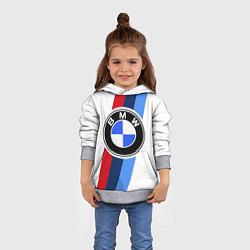 Толстовка-худи детская BMW M: White Sport, цвет: 3D-меланж — фото 2