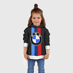 Толстовка-худи детская BMW SPORT, цвет: 3D-белый — фото 2