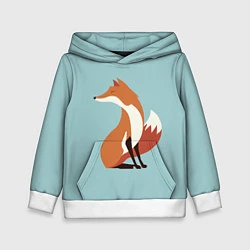 Толстовка-худи детская Minimal Fox, цвет: 3D-белый