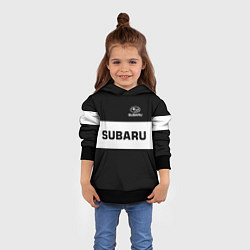 Толстовка-худи детская Subaru: Black Sport, цвет: 3D-черный — фото 2