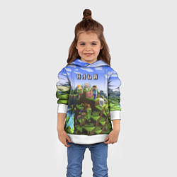 Толстовка-худи детская Майнкрафт: Илья, цвет: 3D-белый — фото 2