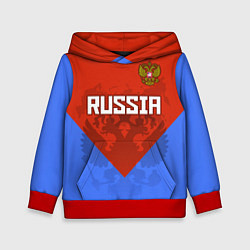 Толстовка-худи детская Russia Red & Blue, цвет: 3D-красный