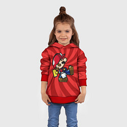 Толстовка-худи детская Super Mario: Red Illusion, цвет: 3D-красный — фото 2