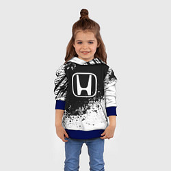 Толстовка-худи детская Honda: Black Spray, цвет: 3D-синий — фото 2