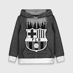 Толстовка-худи детская FC Barcelona: Grey Abstract, цвет: 3D-белый