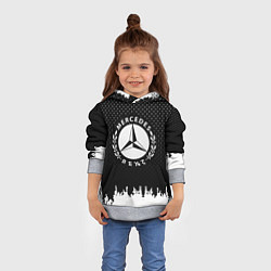 Толстовка-худи детская Mercedes-Benz: Black Side, цвет: 3D-меланж — фото 2