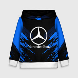 Толстовка-худи детская Mercedes-Benz: Blue Anger, цвет: 3D-белый