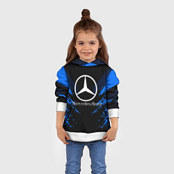 Толстовка-худи детская Mercedes-Benz: Blue Anger, цвет: 3D-белый — фото 2