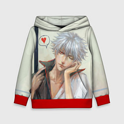 Толстовка-худи детская Sakata Gintoki, цвет: 3D-красный