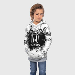 Толстовка-худи детская Honda: Black Spray, цвет: 3D-меланж — фото 2