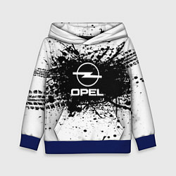 Толстовка-худи детская Opel: Black Spray, цвет: 3D-синий