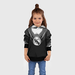 Толстовка-худи детская FC Real Madrid: Black Style, цвет: 3D-черный — фото 2
