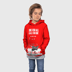 Толстовка-худи детская One for all & all for one, цвет: 3D-меланж — фото 2